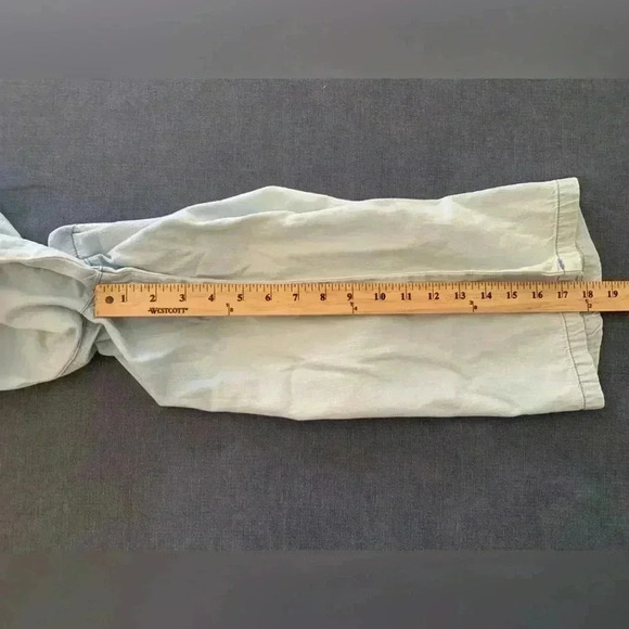 Zara Girls Denim Short Sleeve Wide Cropped Leg Jumpsuit Size 11/12 - Picture 10 of 10